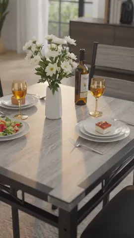 Mix comfort and luxury with this brand new dining table set #fyp #Home #house #furniture #luxury 