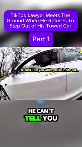 TikTok Lawyer Meets The Ground When He Refuses To Step Out of His Towed Car #fyp #foryoupage #foryou #police #capcut 