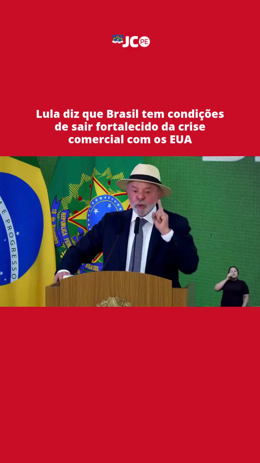 O presidente da República, Luiz Inácio Lula da Silva (PT), disse que não há crise que impeça o Brasil de continuar crescendo. Ele discursou durante cerimônia de anúncio da terceira etapa do Plano Brasil Soberano, que destina R$ 18,5 bilhões em linhas de financiamento a empresas brasileiras que atuam em setores estratégicos para a balança comercial, afetadas por tarifas comerciais impostas pelos Estados Unidos, por conflitos internacionais e pelo avanço de medidas protecionistas no comércio mundial. 