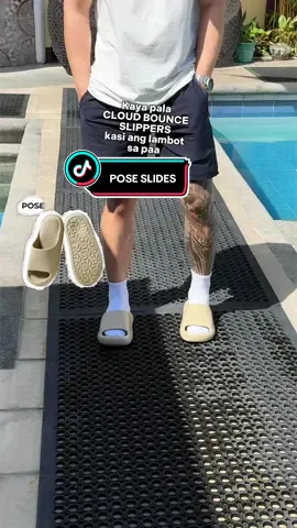 POSE SLIDE na CLOUD BOUNCE pa kaya napaka solid 💯#poseslides #unisexslippers 