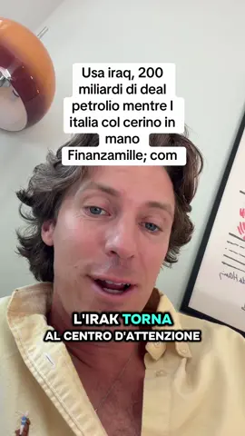 Stati Uniti e Iraq stanno parlando per un patto che potrebbe valere fino a 200 miliardi di dollari a livello di commercio di petrolio e che potrà togliere attenzione e importanza dallo stretto di hormuz e dall’Iran #iran #iraq #petrolio