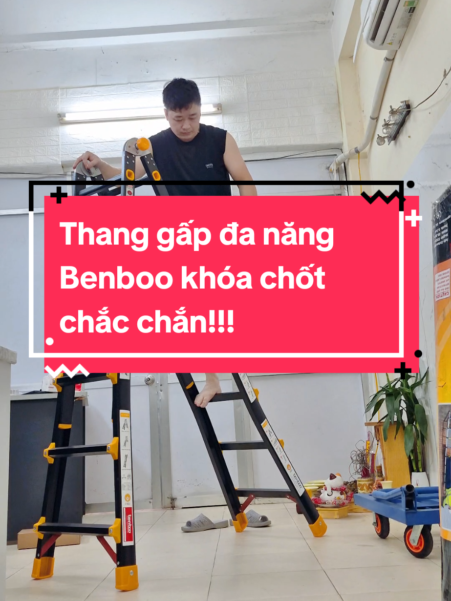 Thang gấp đa năng Benboo khóa chốt chắc chắn!!!#thangnhombenboo #lapdieuhoa #thangrutlong #thangnhomgap #thanggapgondanang 