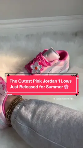 it’s giving ✨pretty girl aesthetic✨ 🌸🥹 the new Jordan 1 Low Pink Bloom that just released is SO cute .. perfect for those back to school shopping sprees 💖👟 more pairs on I G (sneakherscanada) #sneakers #sneakerunboxing #sneakerhead #summershoes #fashiontrends 