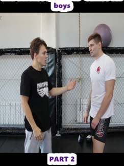 The most common street punch and defense against it - Sambo for boys (2)