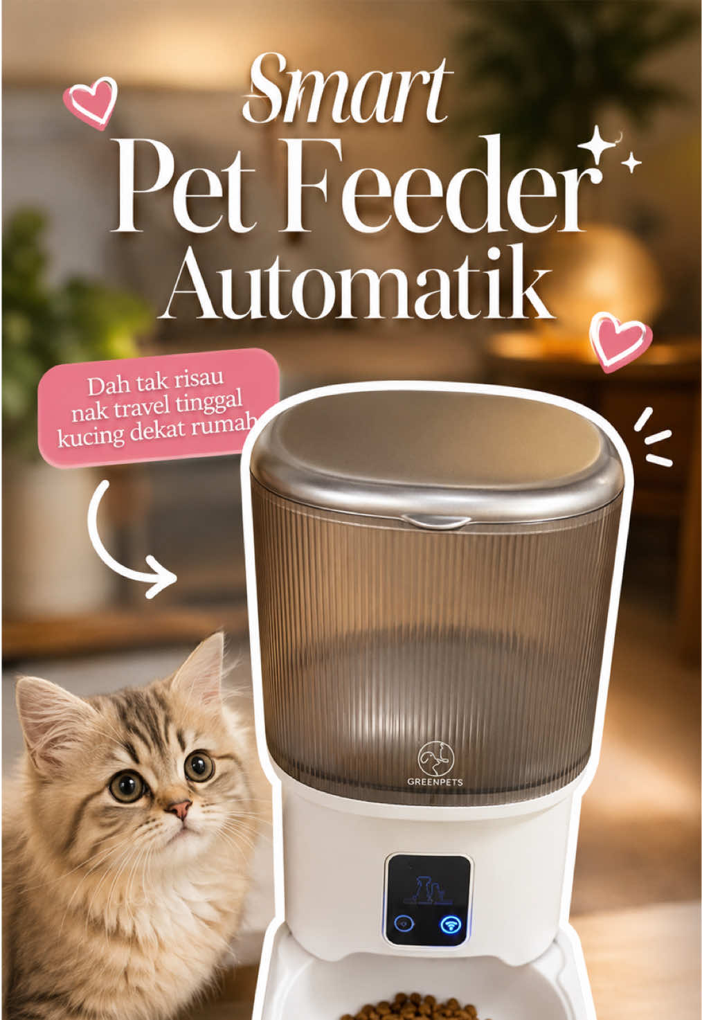 Cat parent wajib ada ni kat rumah. Dah tak risau nak tinggal anak bulus lama2 kat rumah🤭 #petfeeder #petfeedermurah #smartpetfeeder #automaticpetfeeder #bekasmakanankucingautomatik 