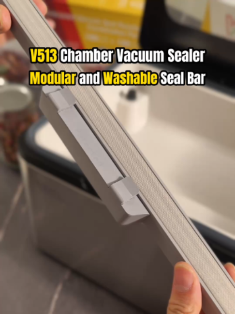 When the seal bar of a chamber vacuum sealer is washable: From juicy steaks to marinades and soups, cleanup is simple after every seal. #homecooking #vacuumsealer #mealprep #KitchenHacks #kitchengadgets
