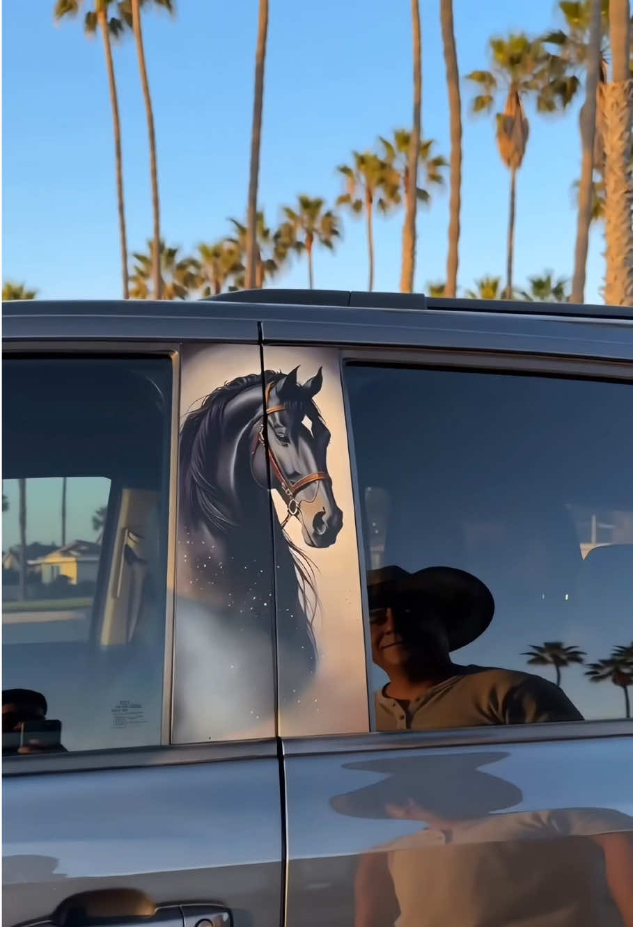 Horse Car B-Pillar Sticker - Durable Horse Design for Vehicle Exterior Enhancement Easy Application No Tools Required Car decals for truck Cool Car Decoration#carsoftiktok #horsegirl #caraccessories #carstickers #trucktok 