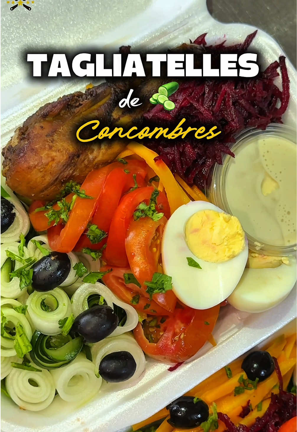 Tagliatelles de concombre🥒  Une entrée fraîche préparée avec soin✨ #cuisinefacile #salade 