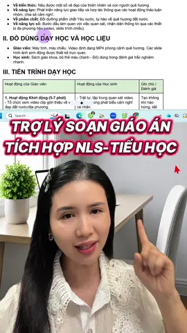 ♥️ Trợ lý soạn giáo án tích hợp Năng lực số - siêu hay, chuẩn chỉnh từng bước. Mn cần trợ lý các cấp học ibox Thuỷ nhé - Thuỷ có các lớp học về A.I mọi người cần hãy inbox cho mình nhé.  📩 Vào nhóm dưới bình luận để biết thêm nhiều mẹo hay về Ây I nhé! #giaovien #giaovienmamnon #GiaoVienTieuHoc #moinguoi #AIChoMoiNguoi