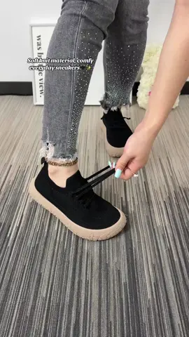 Breathable flyknit slip-on sneakers. #TikTokMadeMeBuyIt #BreathableShoes #SlipOnSneakers #WalkingShoes #ComfortableShoes 