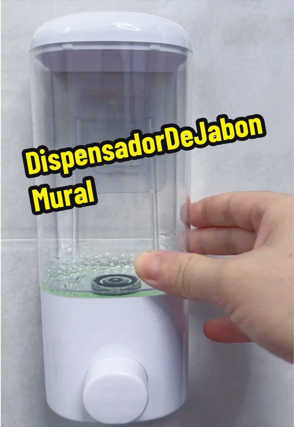 Dispensador de jabón para pared sin taladrar, depósito transparente y gran capacidad#creatorsearchinsights #DispensadorDeJabonMural #ArticulosParaRentistas #BañoOrdenado #HogarEconomico