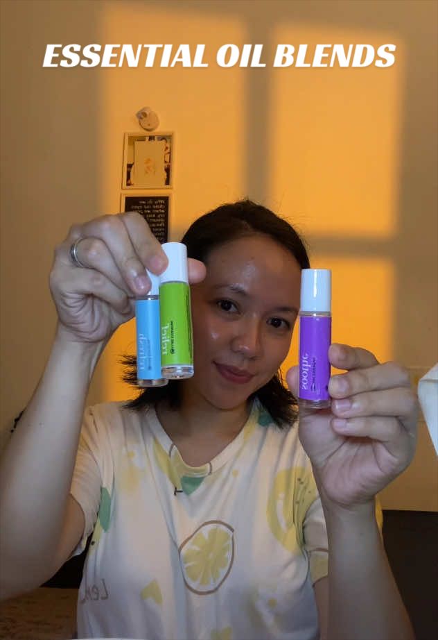 Save this kung gusto mong magdagdag ng self-care sa daily routine mo. Luxe essential oil roller blends with menthol. #essentialoilblends #rollerblends #essentialoil #selfcareessentials #adultingessentials 