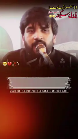 13 safar shahdat bibi sakina sa 😭😭😭#😭😭😭😭😭😭💔💔💔💔 #zakirfarrukhabbasbukhari #inshallah_foryou_page #pleaseviralmyaccont #slamyahussainع🚩🏴🦁❤ @AZADAR   E   HUSSAIN 