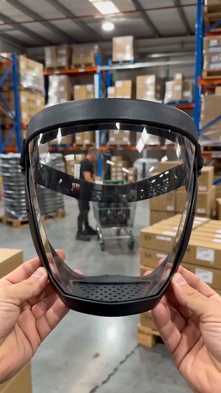De frente y de lado, el visor enseña cada detalle de la estructura #ParaTi #PantallaFacial #Bricolaje #Herramientas #UsoDiario