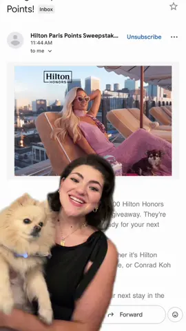 I won 500k Hilton Horon Points!!! Love you so much Paris!! (Not even kidding all my pet and kitchen supplies are from her collections hahaha) thank you thank you!!!! 🎀🩷🥳 @ParisHilton @hilton #hilton #hiltonrewards #parishiltongiveaway  