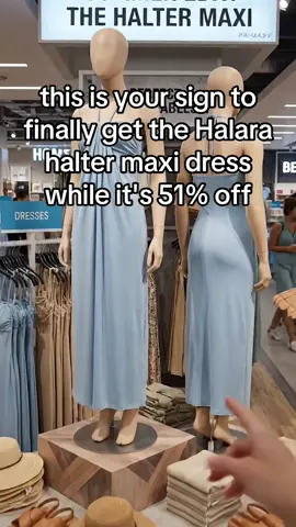 Halara Halter Tie Back Maxi Summer Dress with Pockets – Soft, Stretchy & Comfortable for Beach, Vacation & Holiday, Flowy Elegant Silhouette #tiktokshopuk #dealdrops #tiktokmademebuyit #aigc #weekendsale 