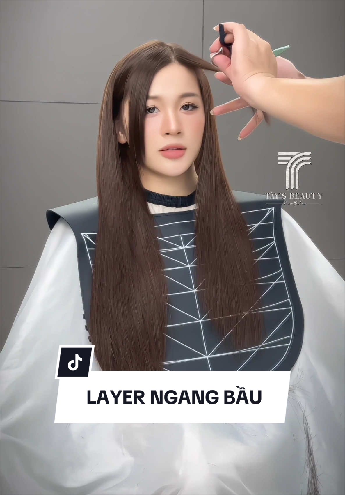 Layer ngang bầu thiết kế by Hoàng Quân #tocdeptutam #thuanchay #layeredhaircut #duoihoinuoc #xh 