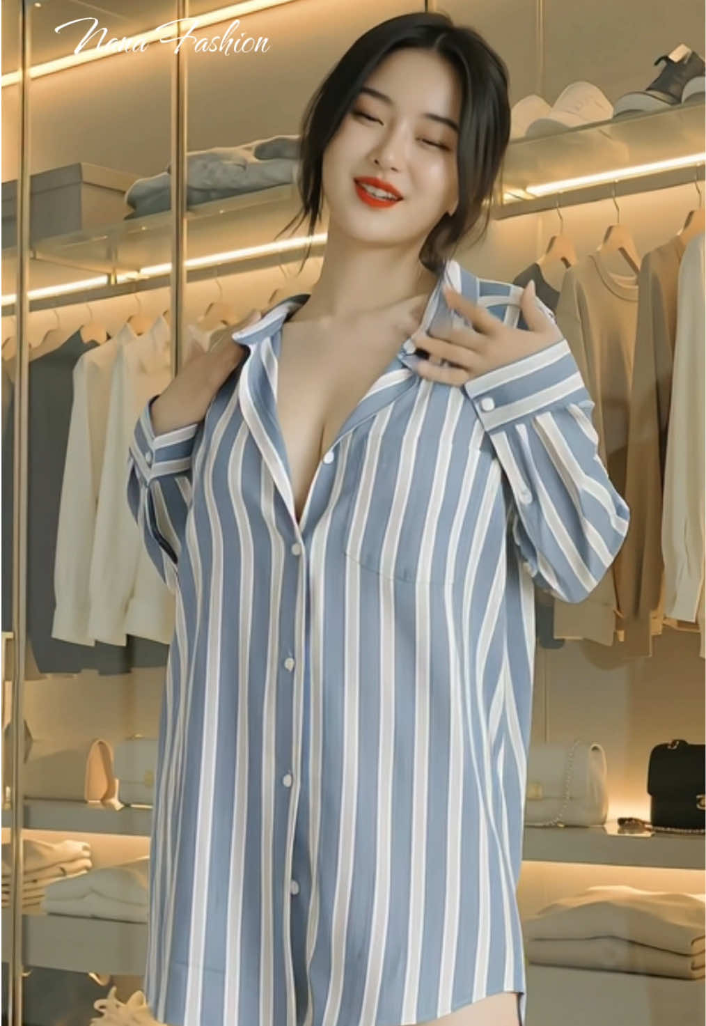 Áo sơ mi nam dài tay kẻ sọc lớn vải oxford xịn xò nè cả 😍 #nanafashion #outfit #sominamdaitay #somioxford 