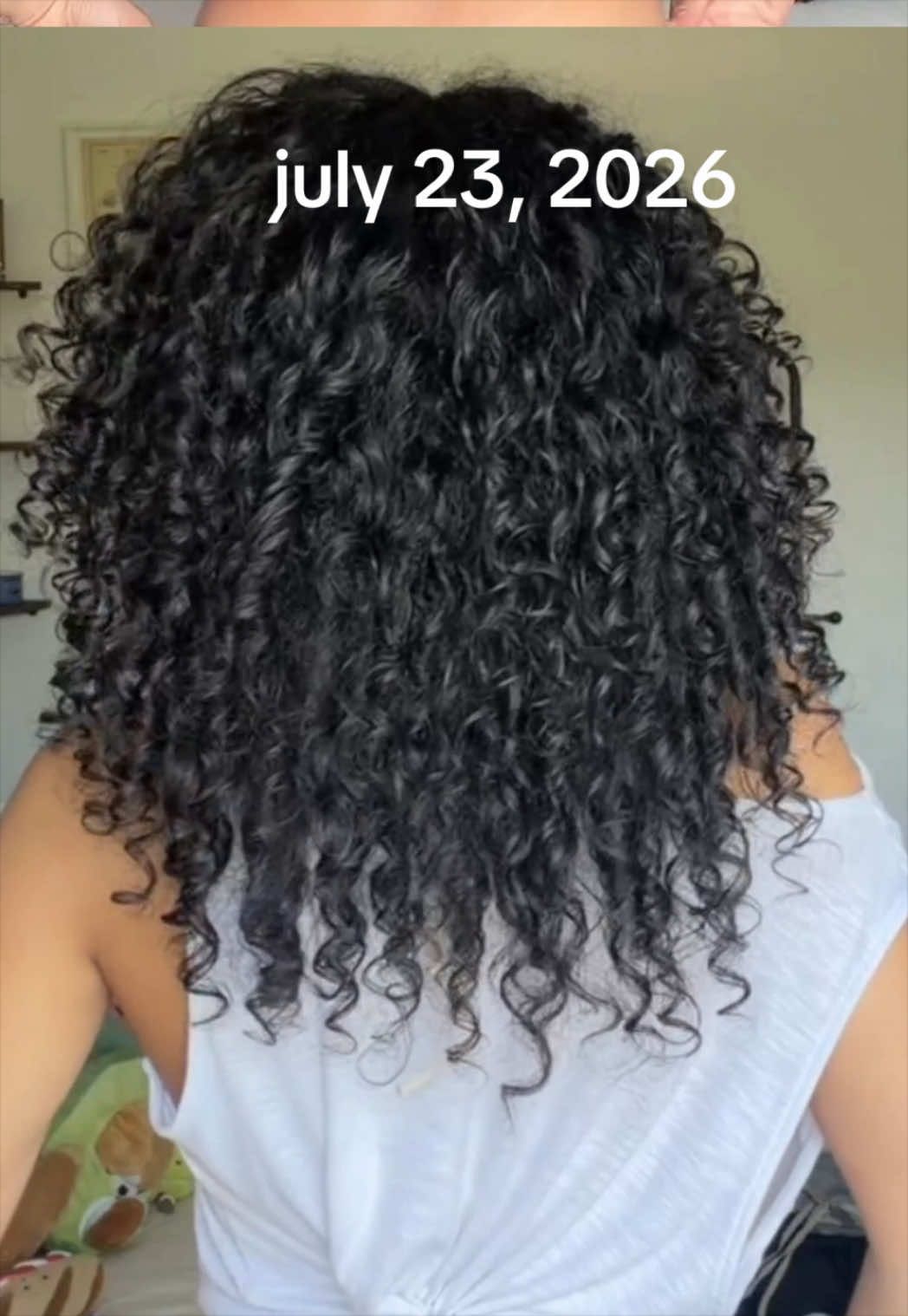 2 month progress w taking @MaryRuth's hair supplement (in my defense curly hair is the hardest to see visible growth but i have faith it will be to the floor next summer) #curlyhairgrowth #maryruthsorganics #hairgrowthjourney #hairgrowth 