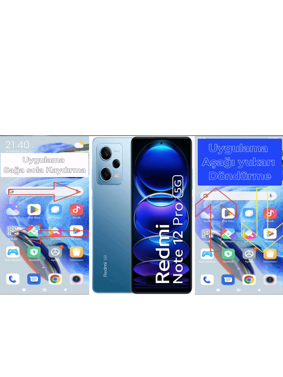 Redmi Note 12 Pro Ana Ekran Uygulama çekmecesi değiştirme nasıl yapılır?👍 #redmi  #mazıdağıözkaniletişim #telefoncuemin 