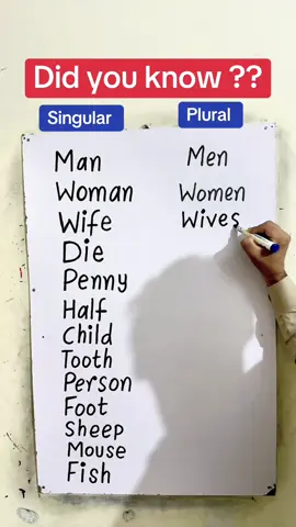 Did you know these singular and plural?