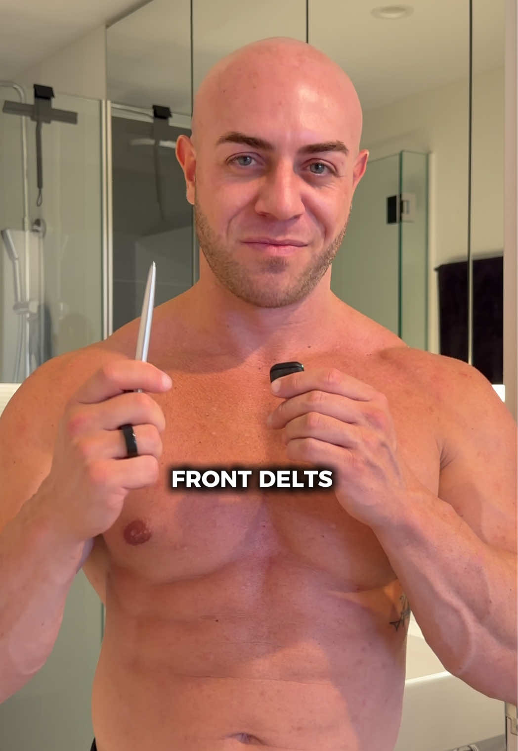 How to 📌 your front delts properly #delts #pinning #im #injections #howto