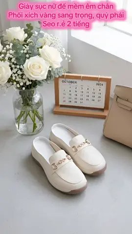 Giày sục cao gót, đế xuồng 4cm, mềm, êm chân, đế chống trượt . Giày cho chị, cho mẹ, giày trung niên sang trọng, dễ phối đồ #giaynu #giaysucnu #giaytrungnien #giaychome #giaynugiasale 
