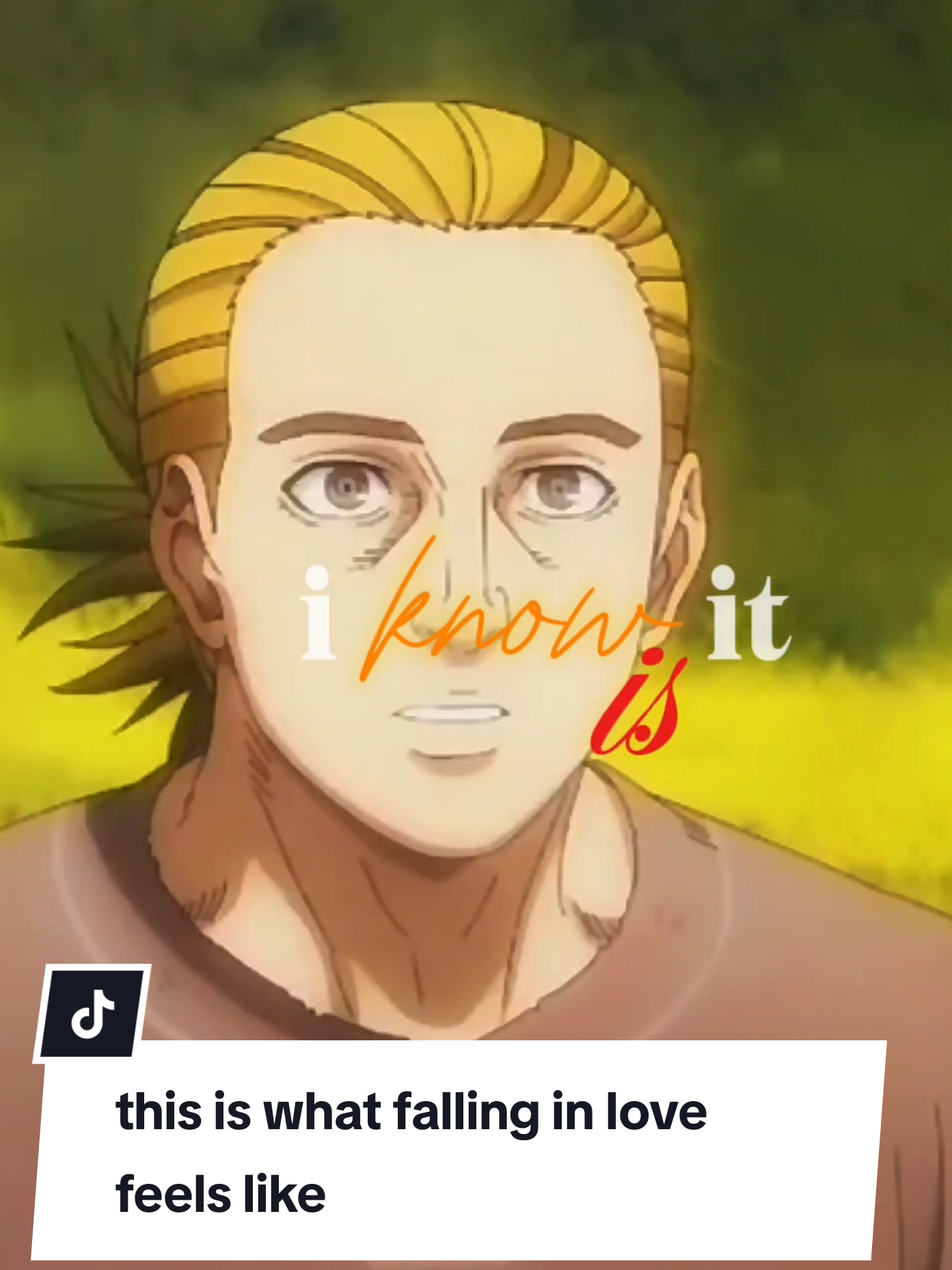 so this is love?  🎵This is what falling in love feels like - @jvke  🍿 Vinland Saga #thisiswhatfallinginlovefeelslike #vinlandsaga #pioneertemplate #capcutpioneer #CapCut 