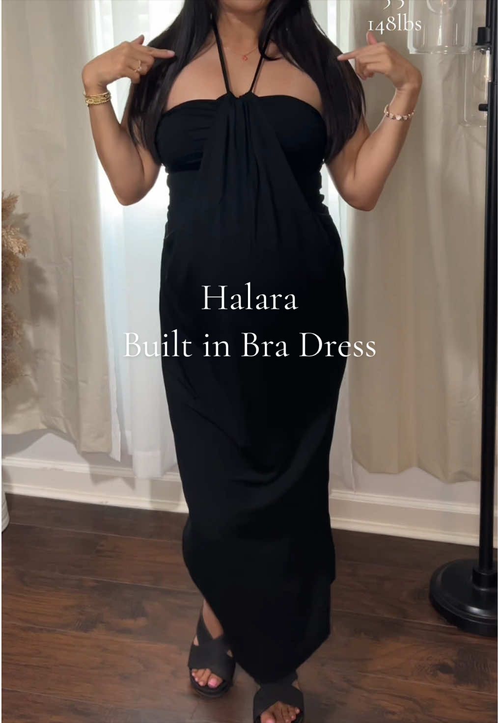 The dress you'll keep reaching for. 🤍✨ Flattering, effortless, and made for all-day comfort. The built-in bra gives you the support you need, while the adjustable tie-back creates the perfect fit. Dress it up with heels or keep it casual with sneakers—you can't go wrong! #halara  #Halarafabric #HalaraListens #halaradress #bumpfriendly  @Halara_official 💕