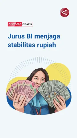 Jurus BI menjaga stabilitas rupiah Nilai tukar rupiah menguat pada pertengahan Juli 2026. Bank Indonesia (BI) terus menjaga tren positif tersebut melalui bauran kebijakan untuk menahan tekanan eksternal. Upaya ini dilakukan guna menjaga stabilitas rupiah di tengah dinamika ekonomi global. #Rupiah #BankIndonesia #NilaiTukar #EkonomiIndonesia #Indonesia
