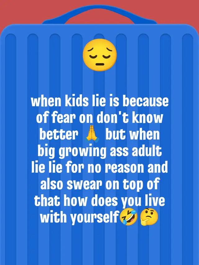 when kids lie is because of fear on don't know better 🙏 but when big growing ass adult lie lie for no reason and also swear on top of that how does you live with yourself🤣🤔#LIVEIncentiveProgram #viraltikvideovideo #fypppppppppp #createsearchinsight #trendingtiktokvideo 