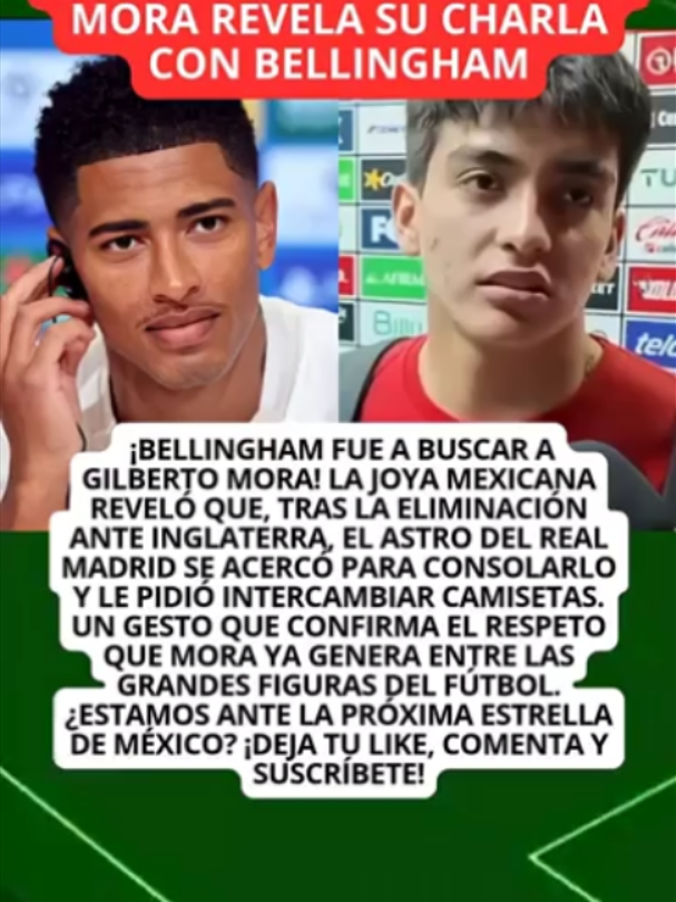 Bellingham sorprendió a Gilberto Mora tras el México vs Inglaterra