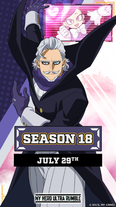 A modern-day gentleman thief, Gentle Criminal joins the fight in Season 18 of MY HERO ULTRA RUMBLE — the superpowered FREE-TO-PLAY battle royale! Season 18 goes live July 29th!