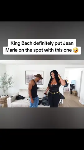 @KingBach  definitely put @jeanemarie on the spot with this one 🤣🎤 ​#KingBach #jeanemarie #FunnyMoments #kick #streamer 