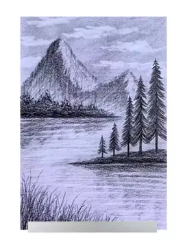como dibujar montañas y árboles.#pintar #dibujar #eeuu #dibujo #fyp 