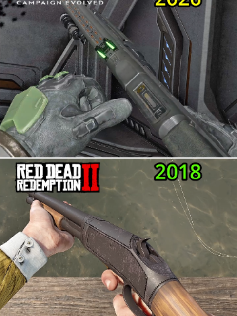 RDR 2 (2018) VS Halo: CE Remake (2026) - Shotgun Comparison #Halo #halocampaignevolved #rdr2 #reddeadredemption2 #rockstargames