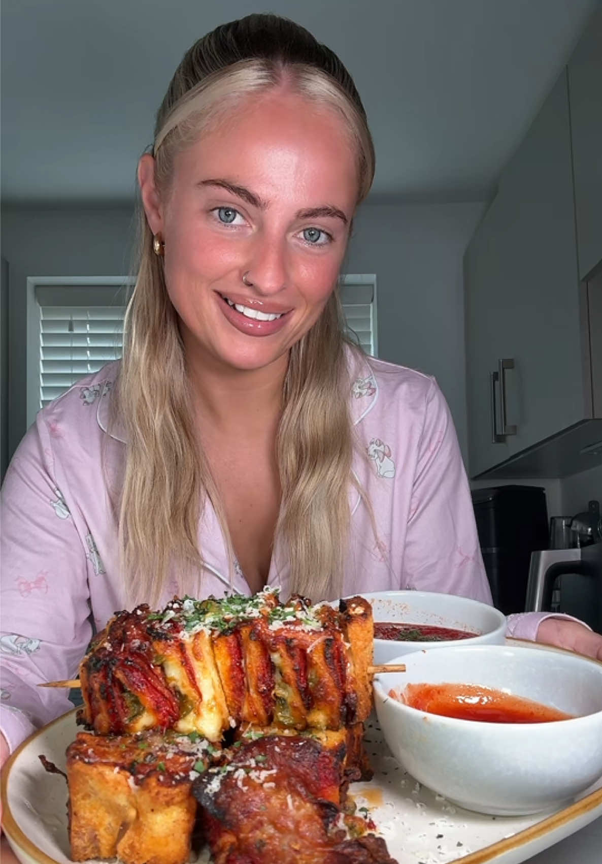 PEPPERONI PIZZA TOASTIE KEBABS 🍕😍 AD | Made in my Cosori Turbo Blaze Air Fryer and they came out perfect 🤩 use code IMOGENGRACE for 15% off (link in my bio) 🤍 #dinnerinspo #cosoricooks #cosoriturboblaze #cosori 