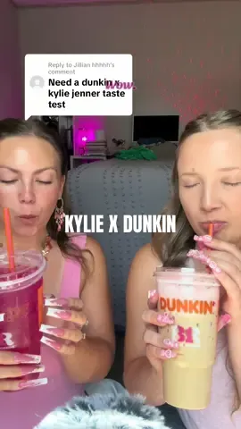 Replying to @Jillian hhhhh @Kylie Jenner X @Dunkin' with my ASMR bestie!! I actually really f*cked with this drink and would have it again 💯💖 #asmr #dunkin #kingkylie #kyliejenner #icesounds @Best Life By Brooke ASMR 