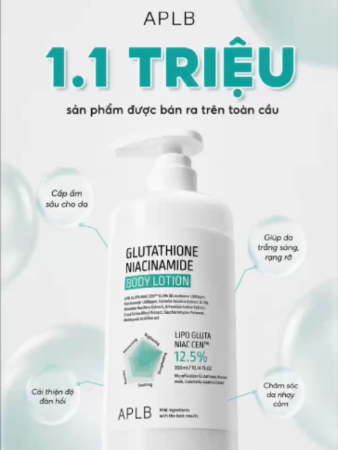 Làn da body cũng cần được nuôi dưỡng với một routine dịu lành để luôn mềm mịn và khỏe mạnh với APLB Glutathione Niacinamide Body Lotion kết hợp Niacinamide và Beta-Glucan, hỗ trợ dưỡng ẩm, làm mềm và dưỡng sáng da, giúp làn da luôn căng mướt và tràn đầy sức sống #APLB #APLBVietnam #bodylotion #skincare #JellySkin