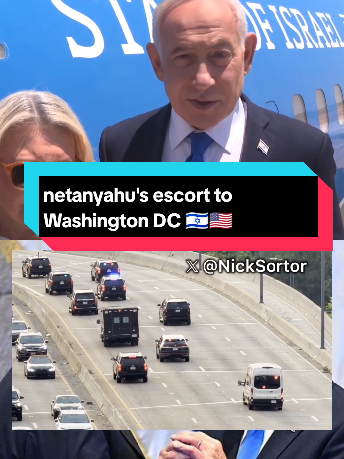 Israeli prime minister netanyahu arrived Washington. #trendingnews #usatiktok🇺🇸 #netanyahu #trendingnow #internationalnews 