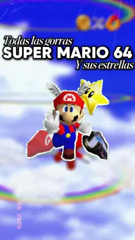 Todas las Gorras y sus estrellas de Mario 64 #mario #nintendo #n64 #supermario #mario64 