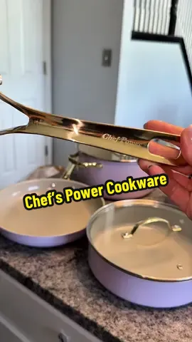 Mac & cheese is going to look so beautiful cooking in this! ✨ Am I cooking five-star Michelin meals? Absolutely not. But if I’m making quick comfort food, I’m 100% doing it in style! This 10-piece Chef Power cookware set is non-stick, dishwasher safe, and the soft lavender with gold handles instantly upgrades your kitchen aesthetic. Grab yours on sale below!  @Chef Power US #tiktokshopcreatorpicks #cookwareset #kitchenaesthetic #tiktokshopfinds #nonstickpans