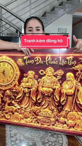 Tranh kèm đồng hồ #tiktok #xuhuong #tranhphucloctho 