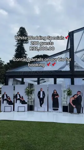 Celebrate your special day with our elegant White Wedding Package designed for 200 guests at only R32,000.00. Enjoy a beautifully styled setup that brings your dream wedding to life with sophistication and charm. Contact us today via the details in our bio to secure your booking and make memories unforgettable #WhiteWeddingSpecials #WeddingDecor #EventStyling #WeddingPackage #BookNow