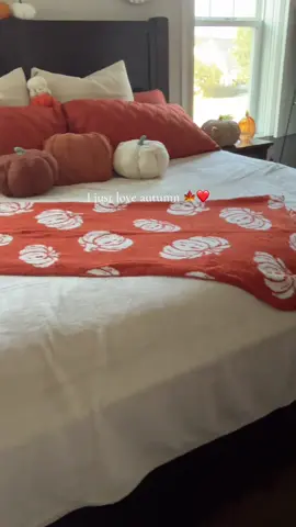 It’s getting to be that time again ❤️🍁🍂 @CGK Linens #bedding #bedroomupgrade #falldecor 