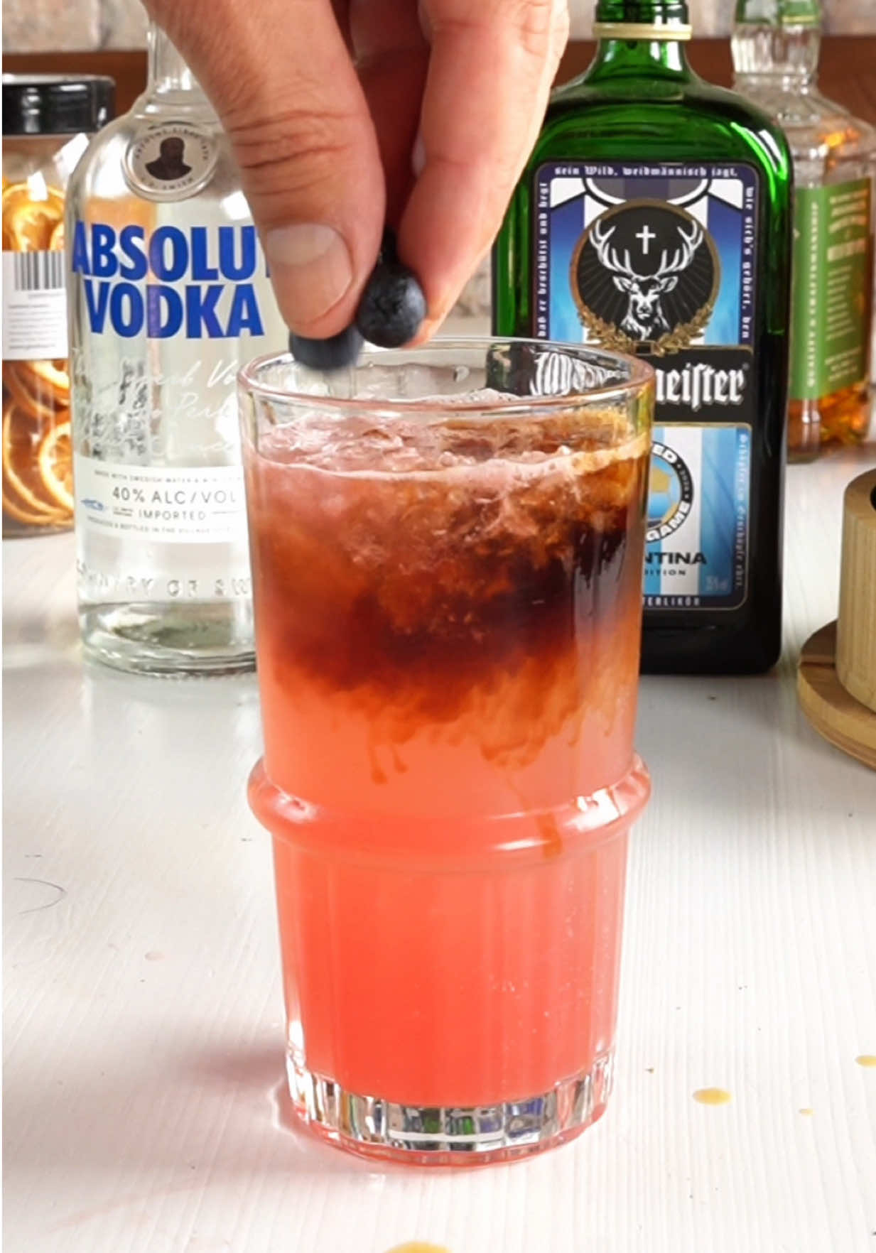This coctail with watermelon 🍉 is very tasty 😋🍹👌🔥 #coctail #jagermaister #ice 