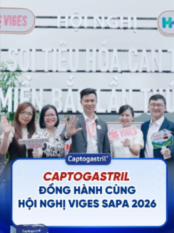 CAPTOGASTRIL ĐỒNG HÀNH CÙNG HỘI NGHỊ VIGES SAPA 2026! Ngày 25/07/2026 vừa qua, tại Sapa Highland Resort & Spa, Hội nghị Nội soi Tiêu hóa Can thiệp Miền Bắc lần thứ Nhất - VIGES SAPA 2026 đã diễn ra thành công tốt đẹp, quy tụ hơn 600 chuyên gia, bác sĩ tham dự trực tiếp và trực tuyến. Đồng hành cùng sự kiện y khoa quy mô này, Trí Khang Pharma đã mang đến gian hàng trải nghiệm giải pháp Captogastril - Vi bột nhập khẩu từ Ý, ứng dụng công nghệ tan nhanh trong miệng không cần dùng nước. Sự xuất hiện của Captogastril đã nhanh chóng thu hút sự chú ý đặc biệt và nhận được những phản hồi rất tích cực từ giới chuyên môn nhờ công thức kết hợp đột phá giữa Bộ ba Antacid giúp trung hòa acid dịch vị tức thì và Simethicone hỗ trợ làm tan bóng khí, mang đến hiệu quả xoa dịu nhanh chóng cho các bệnh nhân bị tăng acid, trào ngược và đầy hơi khó tiêu. Cùng nhìn lại những khoảnh khắc ấn tượng của Captogastril và Trí Khang Pharma tại VIGES SAPA 2026 qua video ngắn dưới đây nhé! #Captogastril #dadaycapto