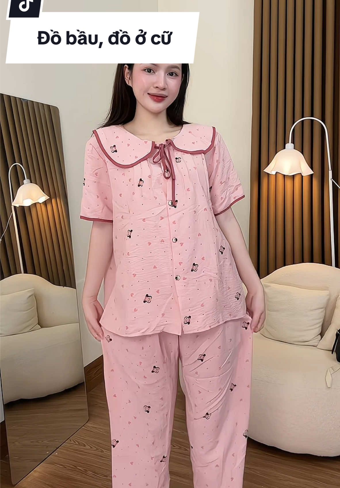 Bộ mặc nhà lúc bầu, sau ở cữ mặc luôn vừa tiện, vừa xinh các mẹ ạ #xuhuong #mebau #mebimsua 
