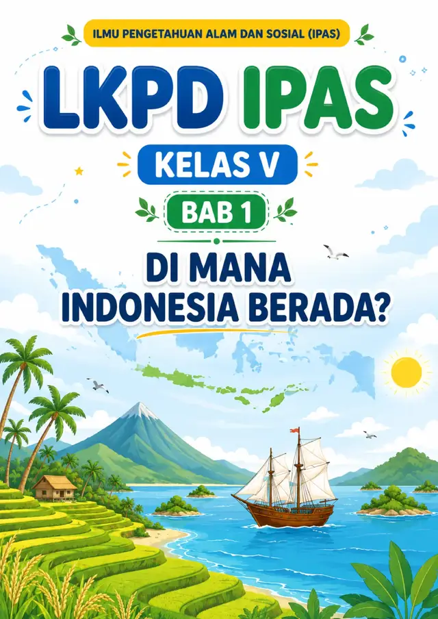 BAB 1 - Di Mana Indonesia Berada? Topik 1 : Daratan dan Lautan di Indonesia Topik 2 : Indonesia, Zamrud di Khatulistiwa Topik 3 : Kehidupan Sebagai Negara Maritim dan Agraris Yang mau file lengkap lkpd + materinya boleh komen atau dm aja yaa🤗 #lkpd #ipas #kelas5 #fyp #creatorsearchinsights 