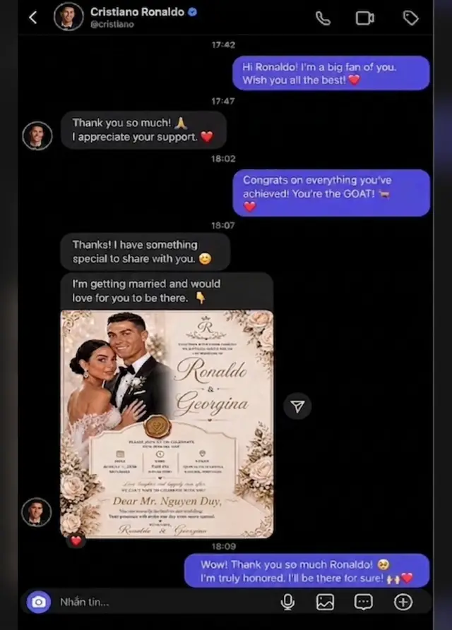 500 ae đã nhận được thiệp mời từ anh 7 chưa siuuuu #cr7  #cristianoronaldo #wedding #joke #fyp 